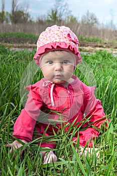 Baby in a pink dress