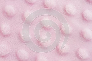 Baby pink fleece material textured background