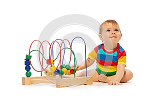 Baby play with developing toys