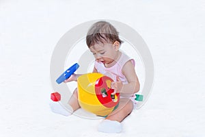 Baby play with a toy