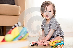 Baby Playing on Rug