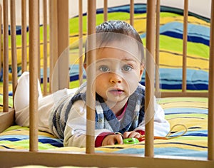 Baby in a playpen