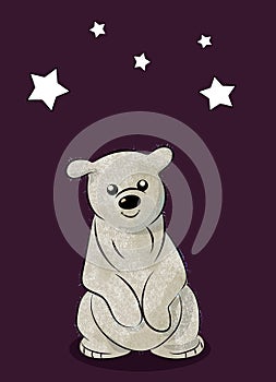 Baby polar bear illustration