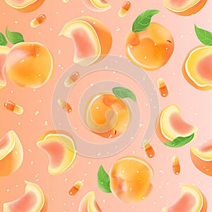 baby products candy vitamins Peach Fuzz background
