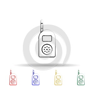 Baby radio multi color style icon. Simple thin line, outline vector of maternity icons for ui and ux, website or mobile