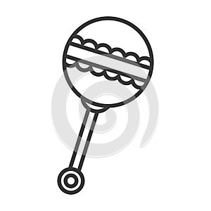 Baby rattle icon
