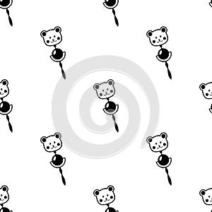 baby rattle icon. Element of baby icon for mobile concept and web apps. Pattern repeat seamless baby rattle icon. Can be used for