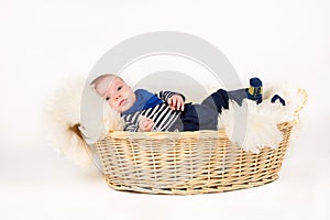 Baby on white background