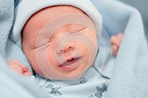 Baby Resting with a Peaceful Expression on Face