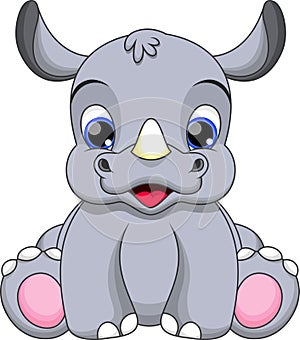 Baby rhino cartoon