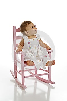 Baby on rocking chair