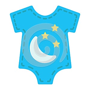 Baby romper flat icon, baby clothes and kid photo