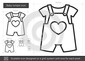 Baby romper line icon. photo