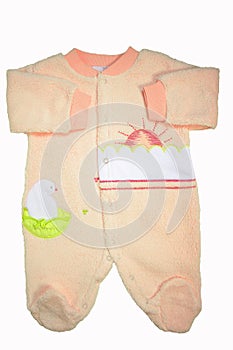 Baby romper over white photo