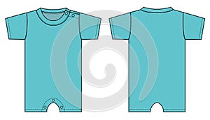 Baby rompers template illustration / lightblue