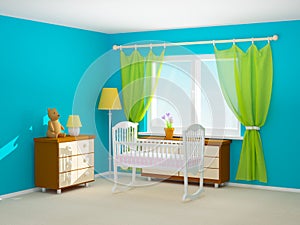 Baby room cradle