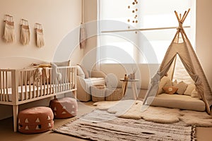 baby room, filled with cozy and warm decor, perfect for your little one