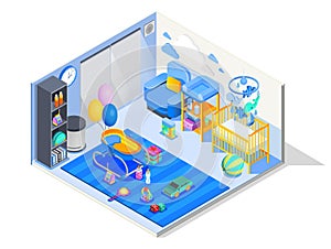 Baby Room Isometric Composition