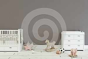 Baby room in scandinavian style