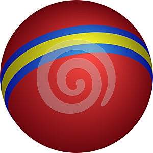 Baby rubber ball In a realistic style. Flat illustration of baby rubber ball vector icon for web, logo, icon, app, UI
