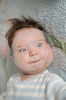 The baby`s eyes squint. Special problems with the baby s eyes. Myopia, astigmatism, cross-eyed