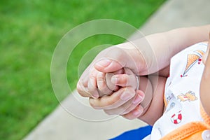 Baby`s fingers, hand