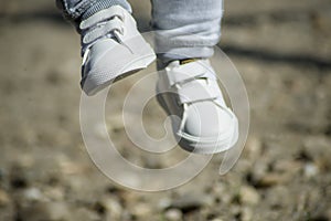 The baby`s legs