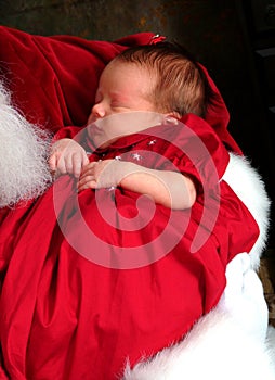 Baby in Santa's Arms