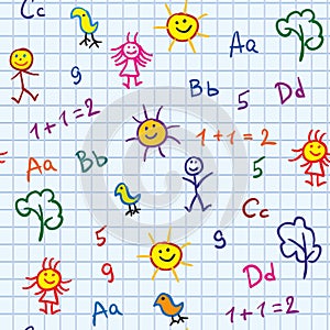 Baby school seamless