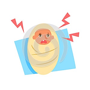 Baby scream Vector. Cartoon. Isolated art Character