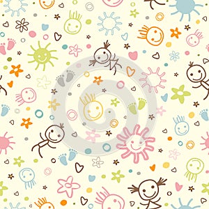 Baby seamless pattern