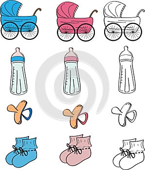 baby set: objects for babies