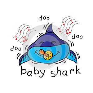 Baby shark lettering concept