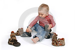 Baby and shoes