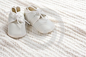 Baby shoes and blanket