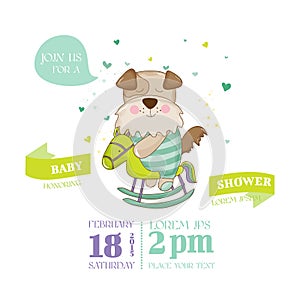 Baby Shower or Arrival Card - Baby Dog