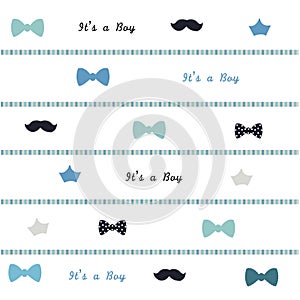 Baby shower background. Baby boy symbol