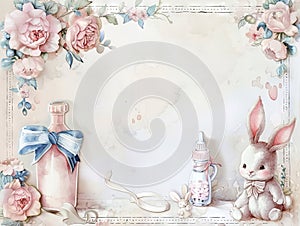 Baby Shower or Birth Announcement Background