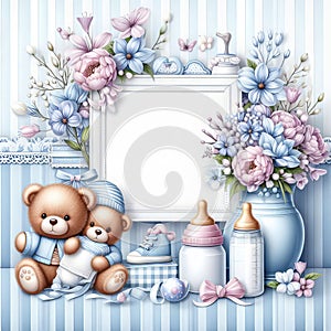 Baby Shower or Birth Announcement Background