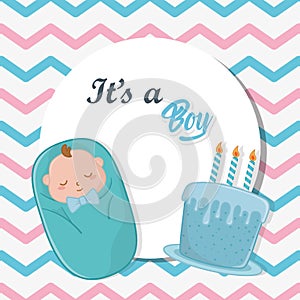 Baby shower of a boy design