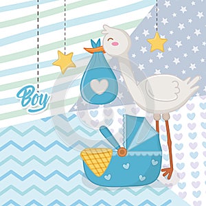 Baby shower of a boy design