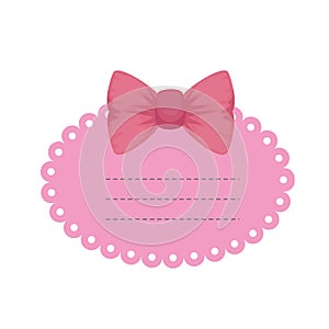 baby shower card with bown ribbon