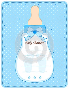 Baby shower card for boys