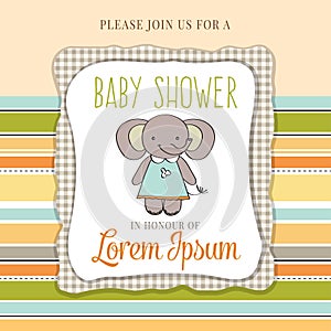 Baby shower card with cute little mouse