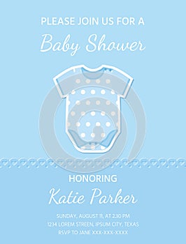 Baby Shower card design. Vector illustration. Birthday template invite