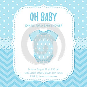 Baby Shower card design. Vector illustration. Birthday template invite