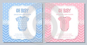 Baby Shower card design. Vector illustration. Birthday template invite