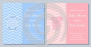 Baby Shower card design. Vector illustration. Birthday template invite