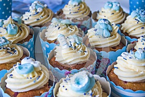 Baby shower cup cakes