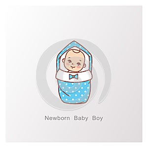 Baby shower design. It is a boy template